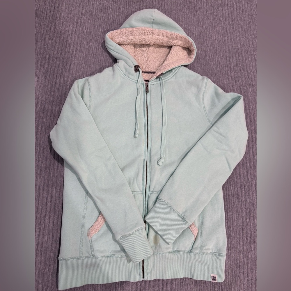 Nollie Fleece Hoodie Womens M Mint Green Cozy Jacket